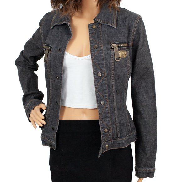 Vintage Dolce & Gabbana Blue Denim Jacket Distressed - Picture 2 of 8